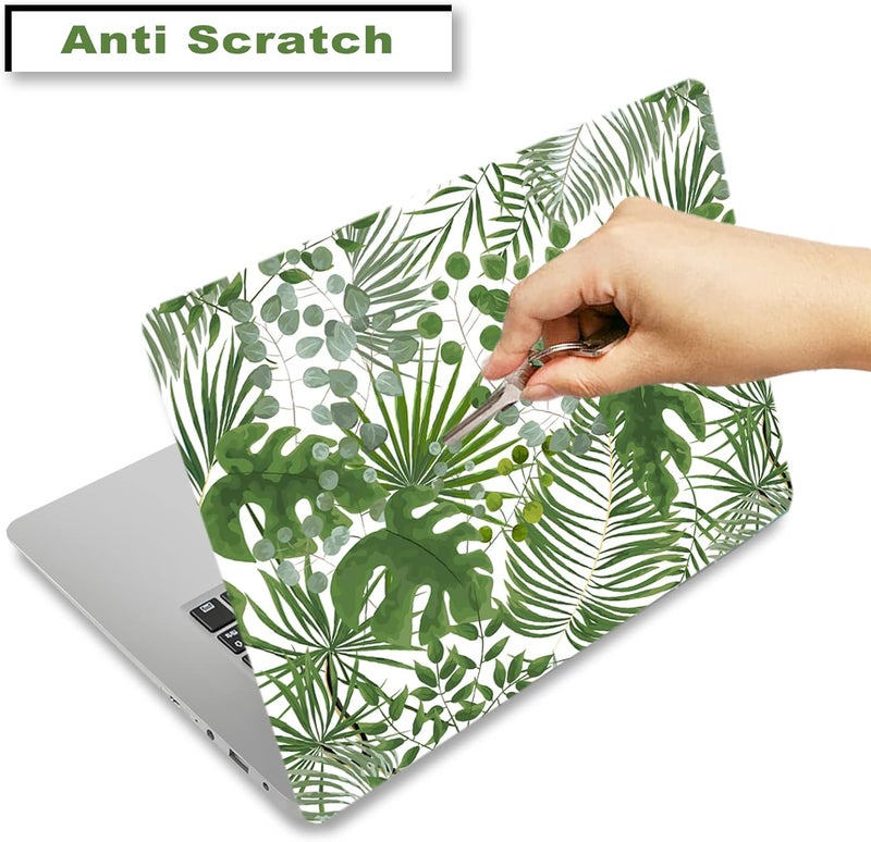 ARTSO Laptop Skin Sticker Decal, 12" 13" 13.3" 14" 15" 15.4" 15.6 inch Laptop Universal Netbook PC Notebook Vinyl Reusable Skin Sticker Cover Art Case Protector Personalized, Green Leaves - Image 3